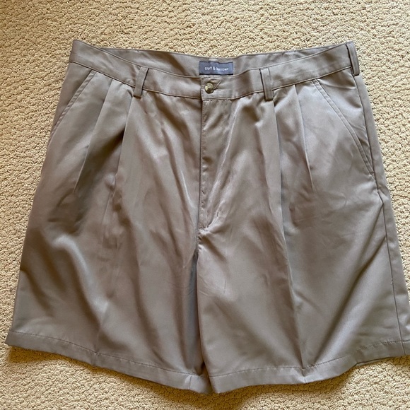 croft & barrow Shorts Croft Barrow Mens Pleated Khaki Shorts 4 W